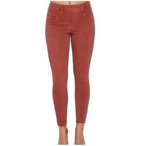 SPANX Pull On Jean-ish Ankle Jeggings Super Stretch Mid Rise Salmon Pink Medium